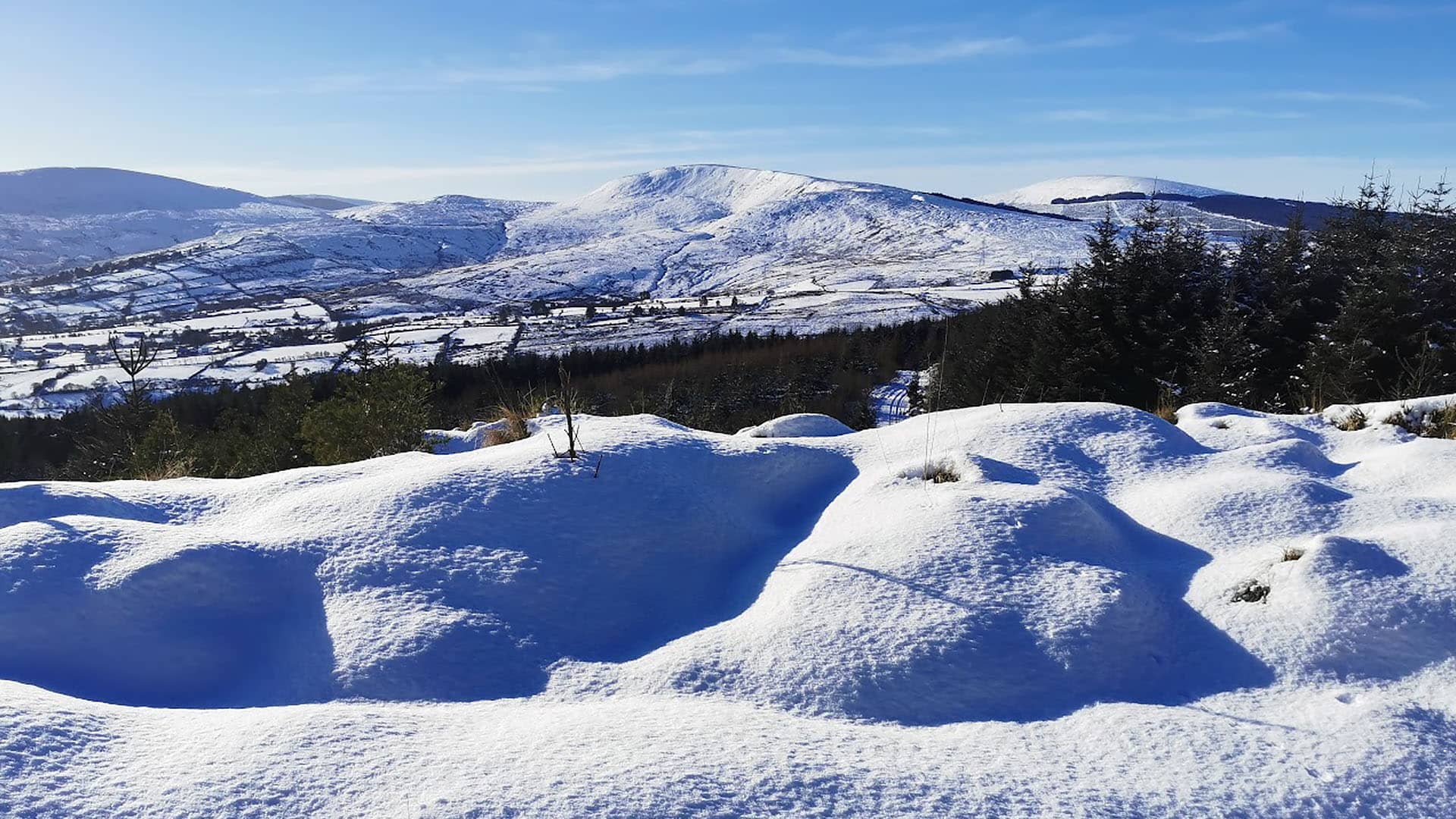 sperrin mountains winter landscape