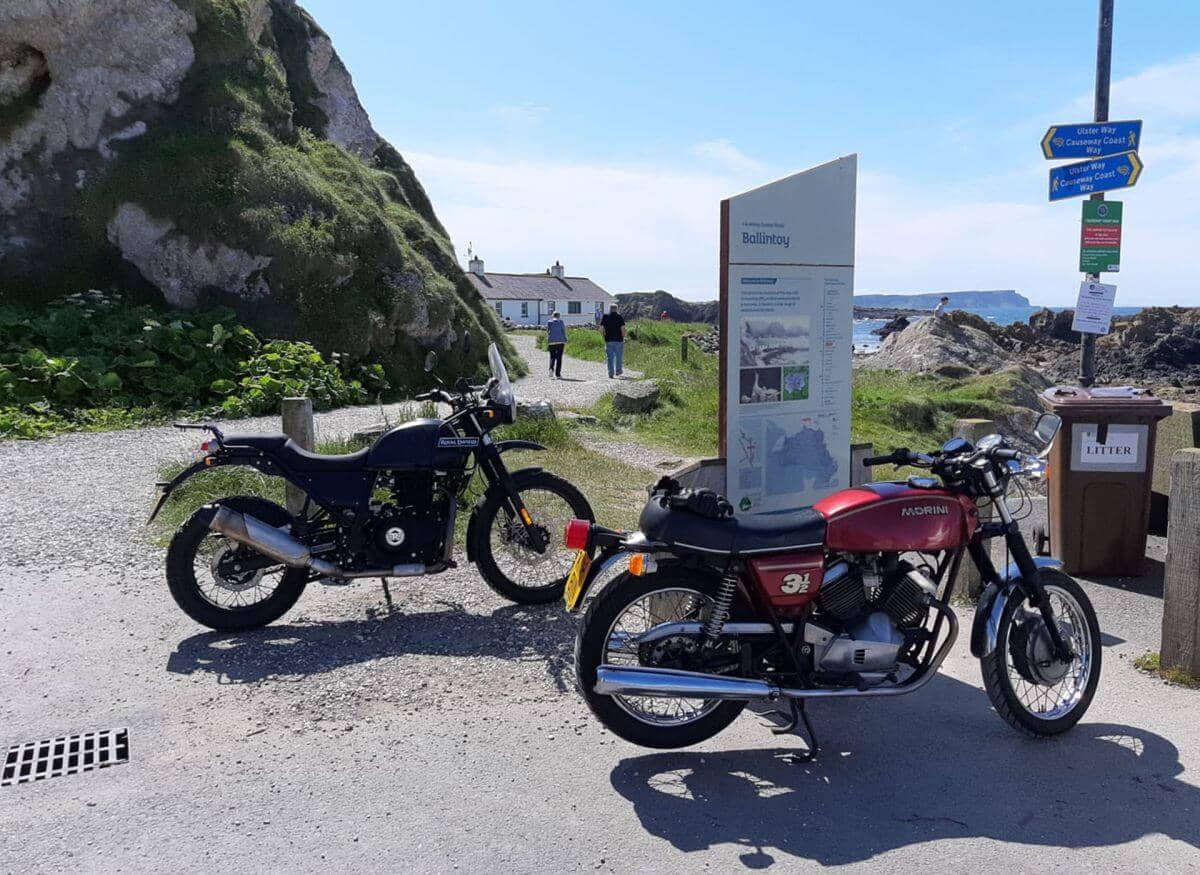 motorbikes at the Balintoy Harbore motorbikes at the Balintoy Harbore